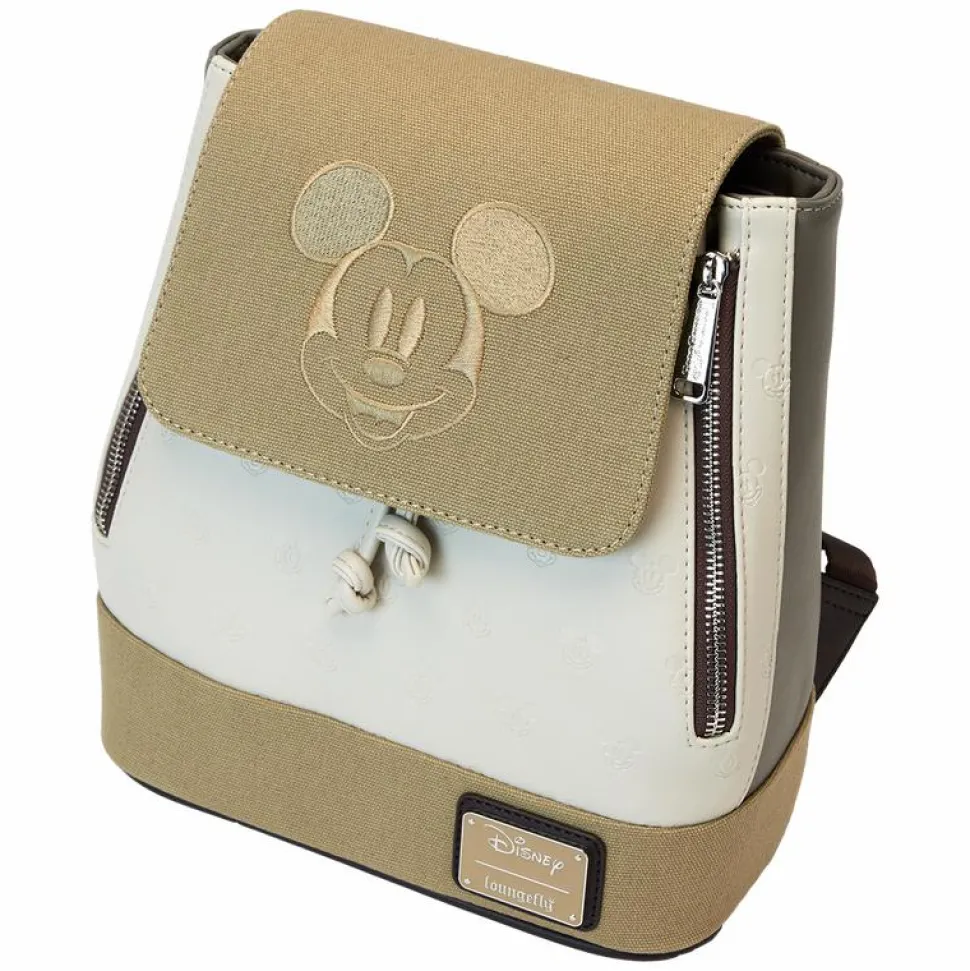 Disney - Mickey & Friends Canvas 10" Faux Leather Mini Backpack