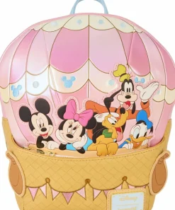Disney - Mickey & Friends Hot Air Balloon Figural 10" Faux Leather Mini Backpack