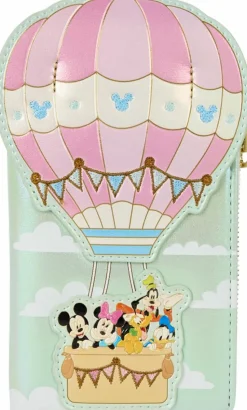 Disney - Mickey & Friends Hot Air Balloon 4" Faux Leather Flap Wallet
