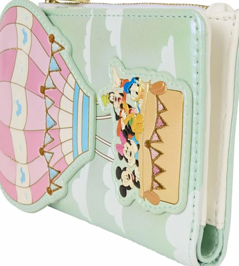 Disney - Mickey & Friends Hot Air Balloon 4" Faux Leather Flap Wallet