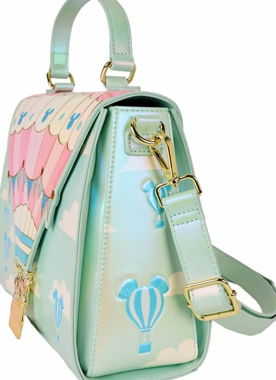 Disney - Mickey & Friends Hot Air Balloon 8" Faux Leather Crossbody Bag