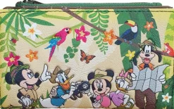Disney - Mickey & Friends Jungle 4" Faux Leather Flap Wallet