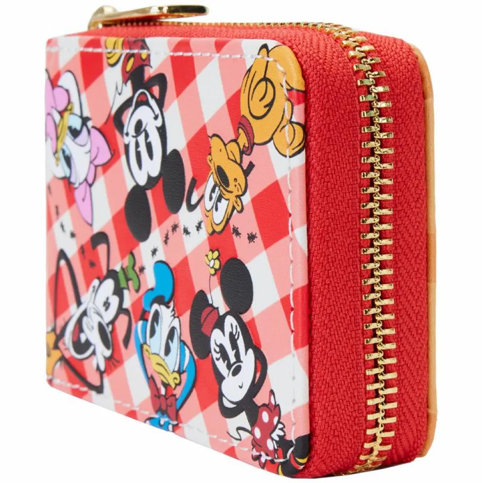 Disney - Mickey & Friends Picnic 4" Faux Leather Accordion Wallet