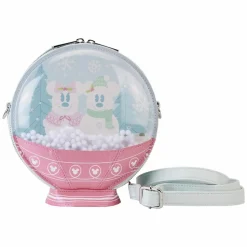 Disney - Mickey & Friends Pastel Snowglobe 7" Faux Leather Crossbody Bag