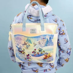 Disney - Mickey & Friends Winter Wonderland 14" Faux Leather Convertible Tote Bag