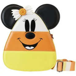Disney - Mickey & Minnie Candy Corn 10" Faux Leather Crossbody Bag