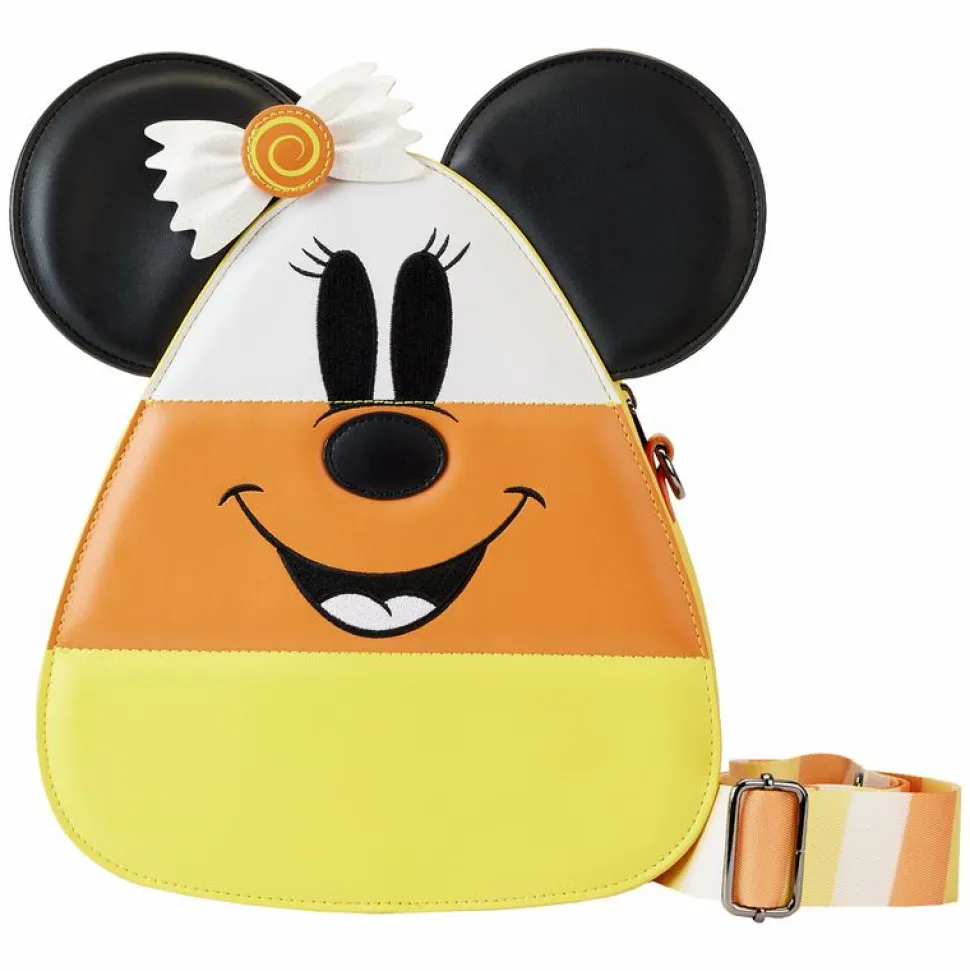 Disney - Mickey & Minnie Candy Corn 10" Faux Leather Crossbody Bag