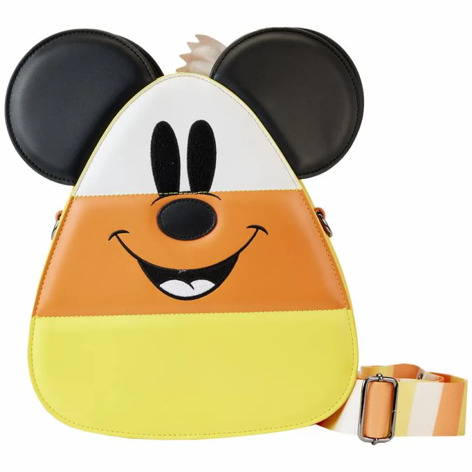 Disney - Mickey & Minnie Candy Corn 10" Faux Leather Crossbody Bag