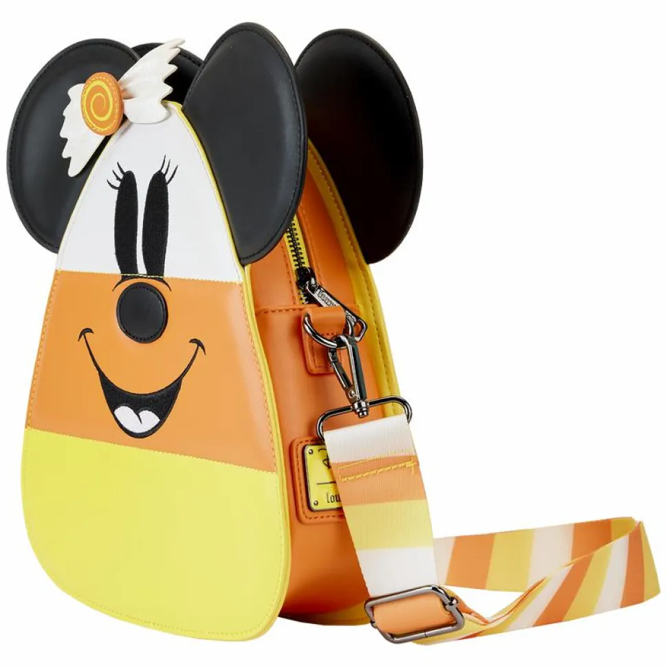 Disney - Mickey & Minnie Candy Corn 10" Faux Leather Crossbody Bag