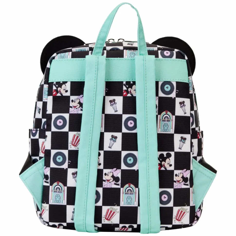Disney - Mickey & Minnie Date Night Diner 11" Nylon Mini Backpack