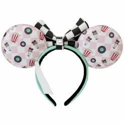 Disney - Mickey & Minnie Date Night Diner Jukebox Record Faux Leather Headband