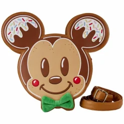 Disney - Mickey & Minnie Gingerbread Cookie 9" Faux Leather Crossbody Bag