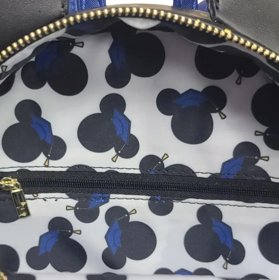 Disney - Mickey & Minnie Mouse Graduation 12" Faux Leather Mini Backpack