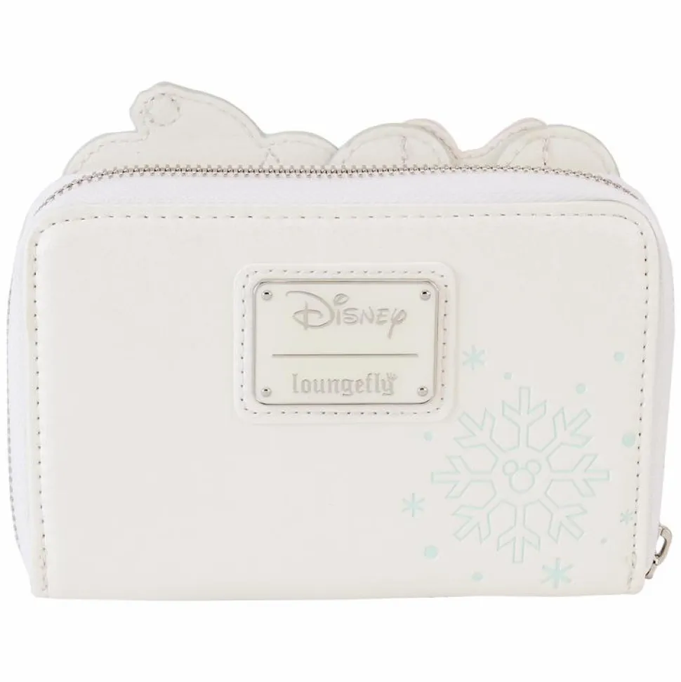 Disney - Mickey & Minnie Pastel Snowman 4" Faux Leather Zip-Around Wallet