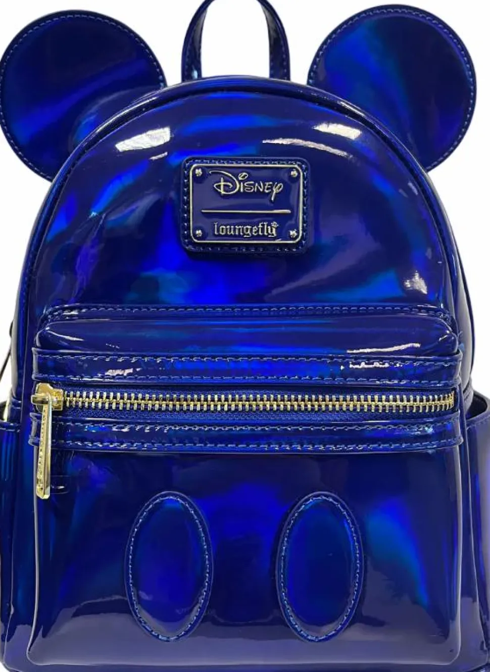Disney - Mickey Blue Oil Slick 10" Faux Leather Mini Backpack