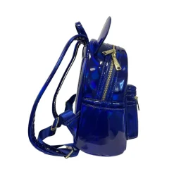 Disney - Mickey Blue Oil Slick 10" Faux Leather Mini Backpack