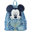 Disney - Mickey Hanukkah Sequin Glow in the Dark 10" Faux Leather Mini Backpack