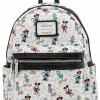 Disney - Mickey, Minnie, Donald & Daisy Friends 10” Faux Leather Mini Backpack
