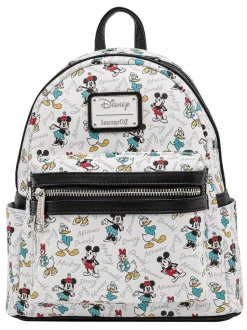 Disney - Mickey, Minnie, Donald & Daisy Friends 10” Faux Leather Mini Backpack
