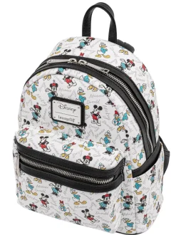 Disney - Mickey, Minnie, Donald & Daisy Friends 10” Faux Leather Mini Backpack