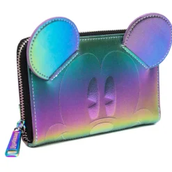 Disney - Mickey Oil Slick 4" Faux Leather Zip-Around Wallet