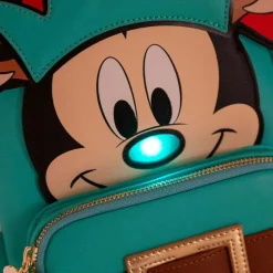 Disney - Mickey Reindeer Cosplay Light Up 10” Faux Leather Mini Backpack