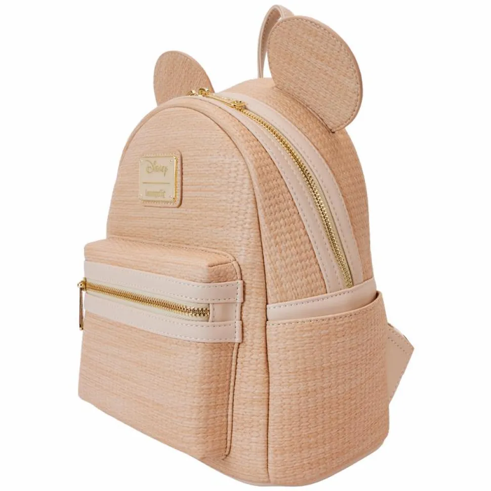 Disney - Mickey Woven Texture 10" Faux Leather Mini Backpack