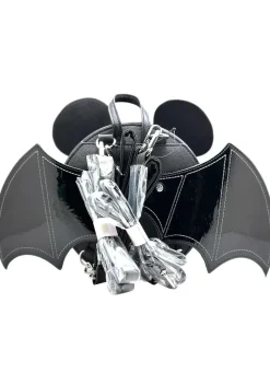 Disney - Minnie Bat Glow in the Dark 8” Faux Leather Convertible Mini Backpack
