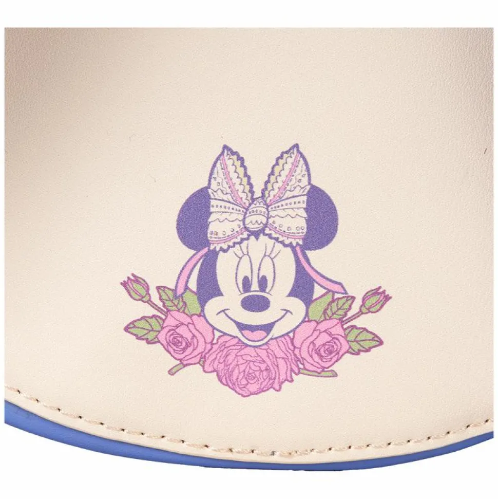 Disney - Minnie Floral and Lace 9" Faux Leather Mini Backpack