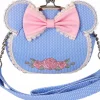 Disney - Minnie Floral and Lace Kisslock 7" Faux Leather Crossbody Bag