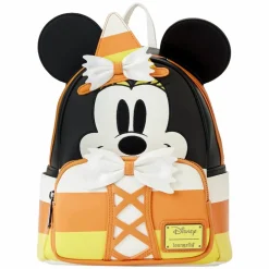 Disney - Minnie Mouse Candy Corn Cosplay Glow in the Dark 10" Faux Leather Mini Backpack