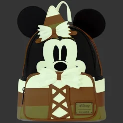 Disney - Minnie Mouse Candy Corn Cosplay Glow in the Dark 10" Faux Leather Mini Backpack