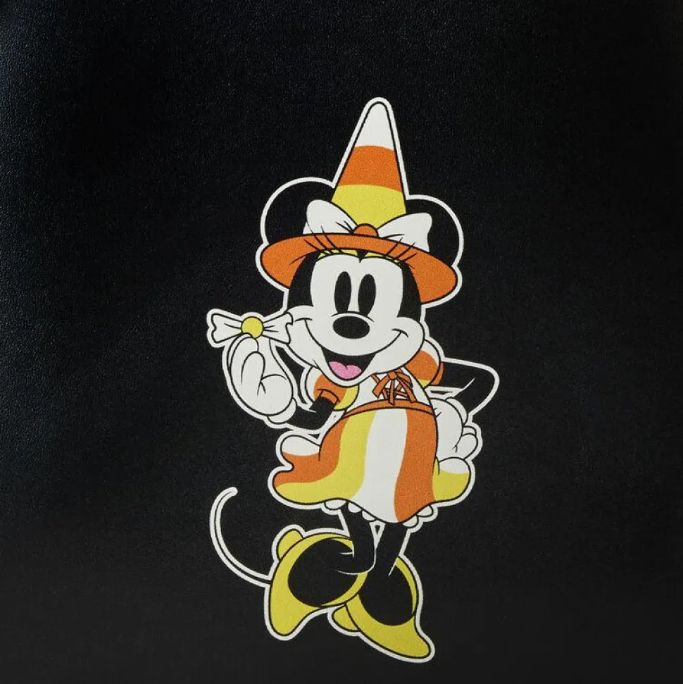 Disney - Minnie Mouse Candy Corn Cosplay Glow in the Dark 10" Faux Leather Mini Backpack