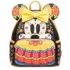 Disney - Minnie Mouse Dia De Los Muertos Sugar Skull 10" Faux Leather Mini Backpack