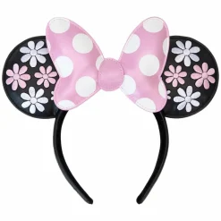 Disney - Minnie Mouse Floral Rocks the Dots Faux Leather Ear Headband