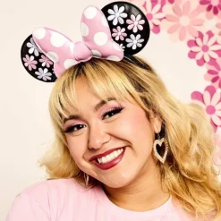 Disney - Minnie Mouse Floral Rocks the Dots Faux Leather Ear Headband