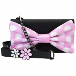 Disney - Minnie Mouse Floral Rocks the Dots 4" Faux Leather Clutch Crossbody Bag