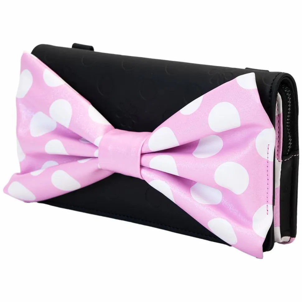 Disney - Minnie Mouse Floral Rocks the Dots 4" Faux Leather Clutch Crossbody Bag