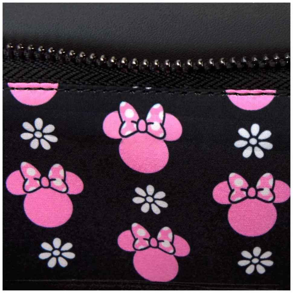 Disney - Minnie Mouse Floral Rocks the Dots 4" Faux Leather Clutch Crossbody Bag