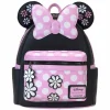 Disney - Minnie Mouse Floral Rocks the Dots 10" Faux Leather Mini Backpack