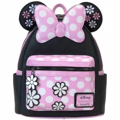 Disney - Minnie Mouse Floral Rocks the Dots 10" Faux Leather Mini Backpack