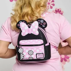 Disney - Minnie Mouse Floral Rocks the Dots 10" Faux Leather Mini Backpack