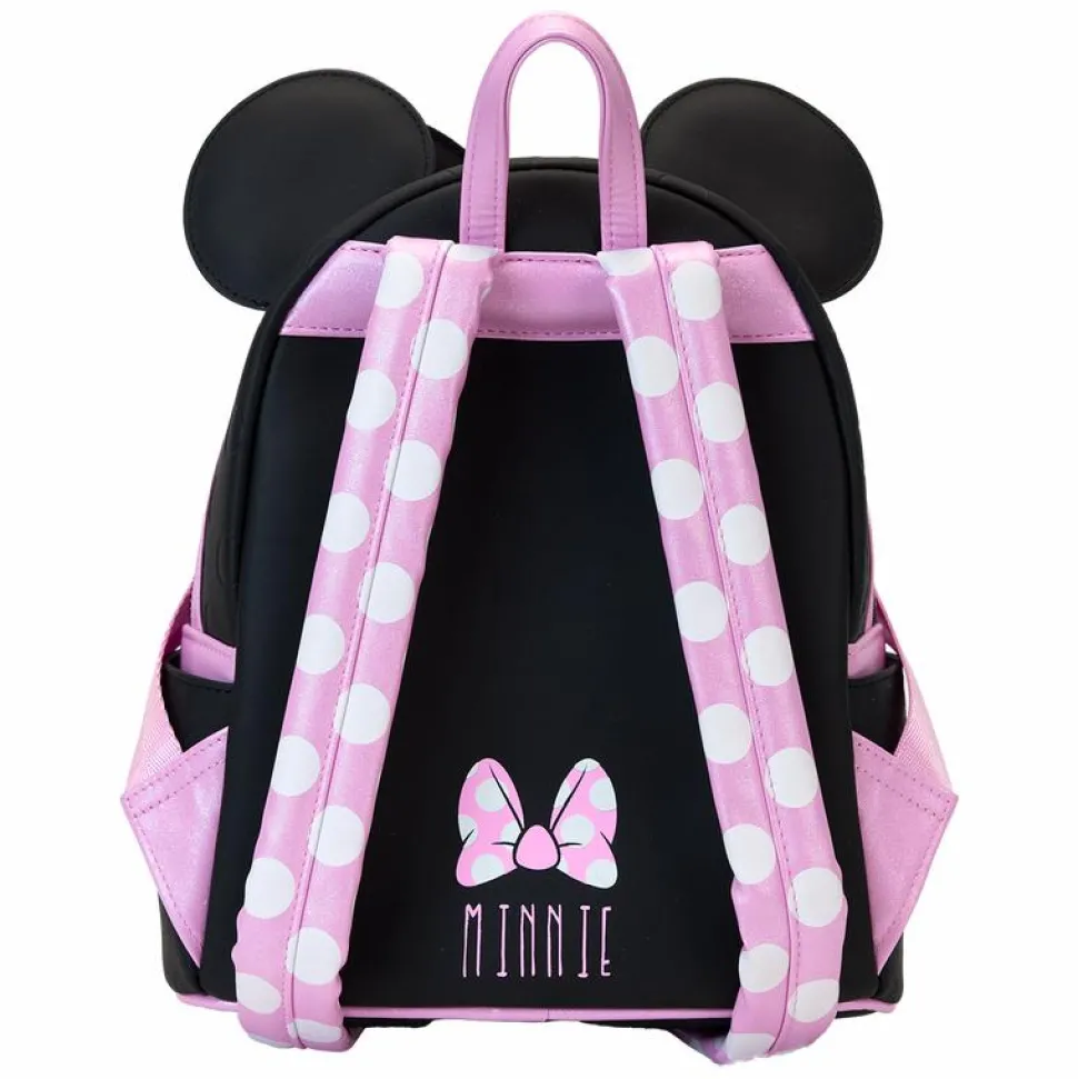 Disney - Minnie Mouse Floral Rocks the Dots 10" Faux Leather Mini Backpack