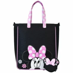 Disney - Minnie Mouse Floral Rocks the Dots 13" Faux Leather Tote Bag with Coin Purse