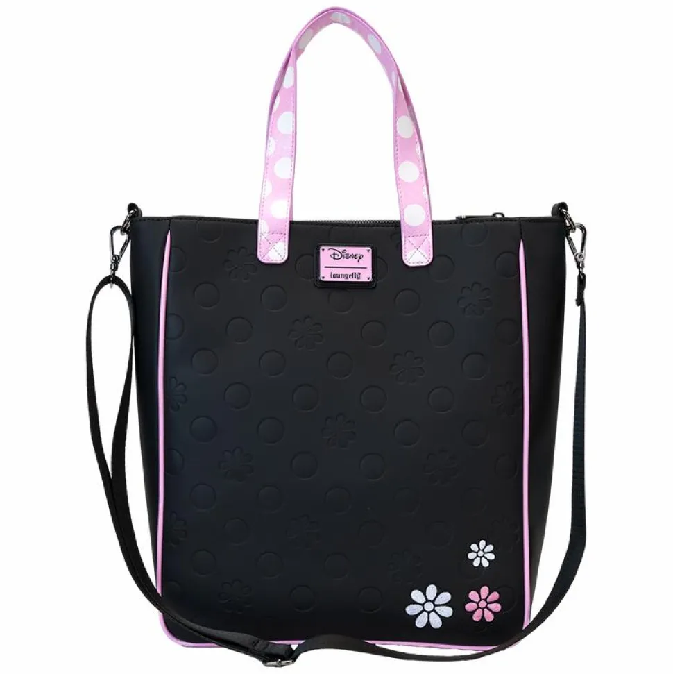 Disney - Minnie Mouse Floral Rocks the Dots 13" Faux Leather Tote Bag with Coin Purse