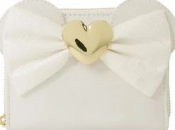 Disney - Minnie Mouse Iridescent Lace Wedding 4" Faux Leather Zip-Around Wallet