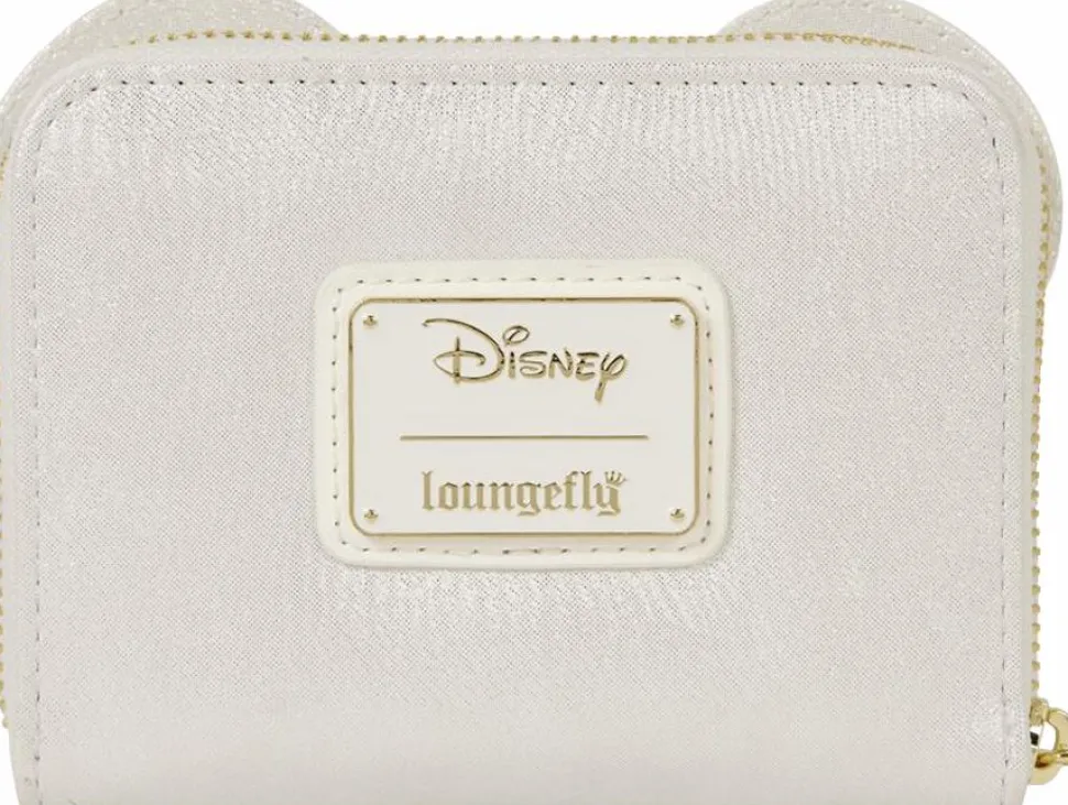 Disney - Minnie Mouse Iridescent Lace Wedding 4" Faux Leather Zip-Around Wallet