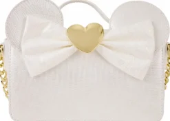 Disney - Minnie Mouse Iridescent Lace Wedding 7" Faux Leather Crossbody Bag