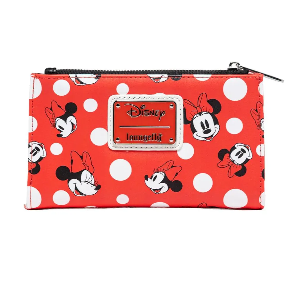 Disney - Minnie Mouse Polka Dots Red 4” Faux Leather Wallet