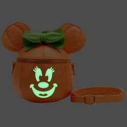 Disney - Minnie Mouse Pumpkin Glow in the Dark 7” Faux Leather Crossbody Bag